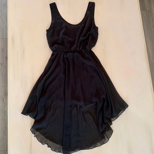 Pretty and Dainty Black Sleeveless Dress
